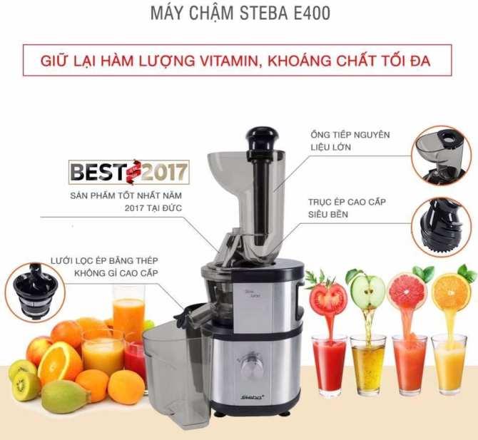 [Trả góp 0%]MÁY ÉP CHẬM STEBA E400CHLB ĐỨC