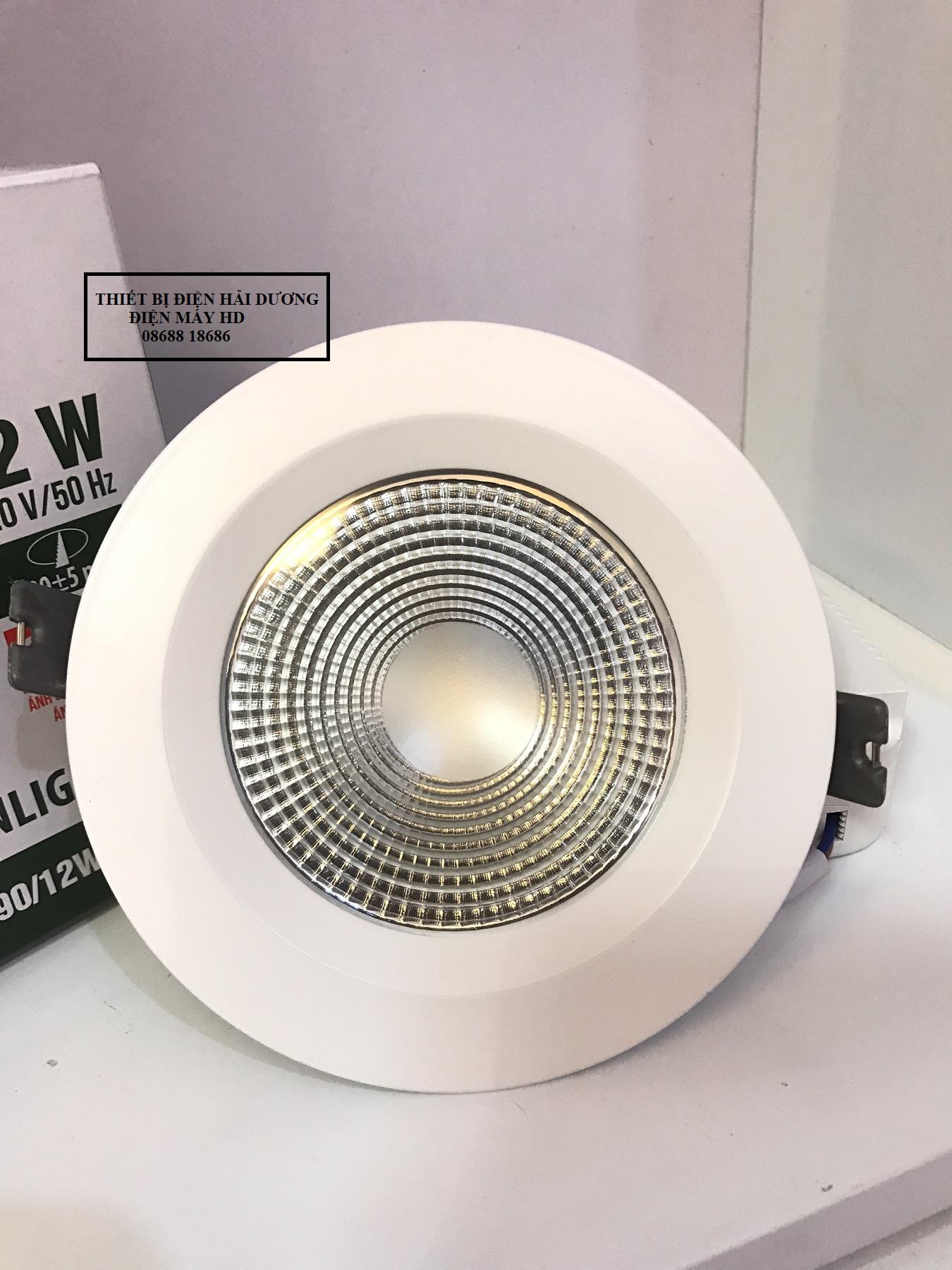 Bộ 6 Đèn Downlight Rạng Đông led âm trần Siêu Sáng D AT09L Phi 90/12W.DA (Màu 4000K trung tính)