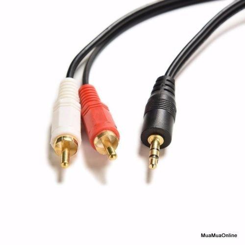 Dây Loa 1 Đầu 3.5 Ra 2 Đầu Av (Rca) Dài 1.5M (Đen)