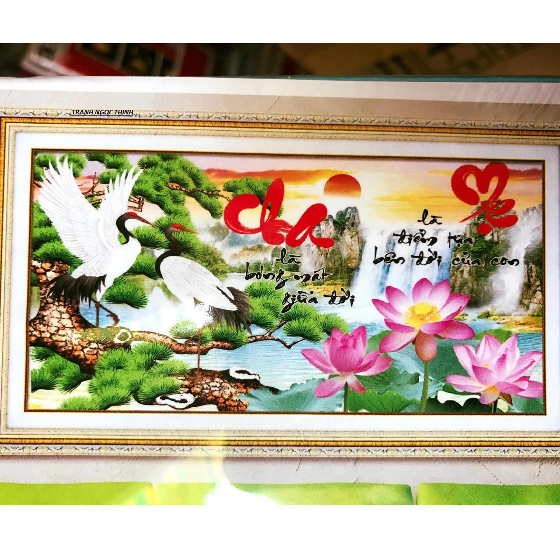 Tranh Đính Đá Cha Mẹ DF286