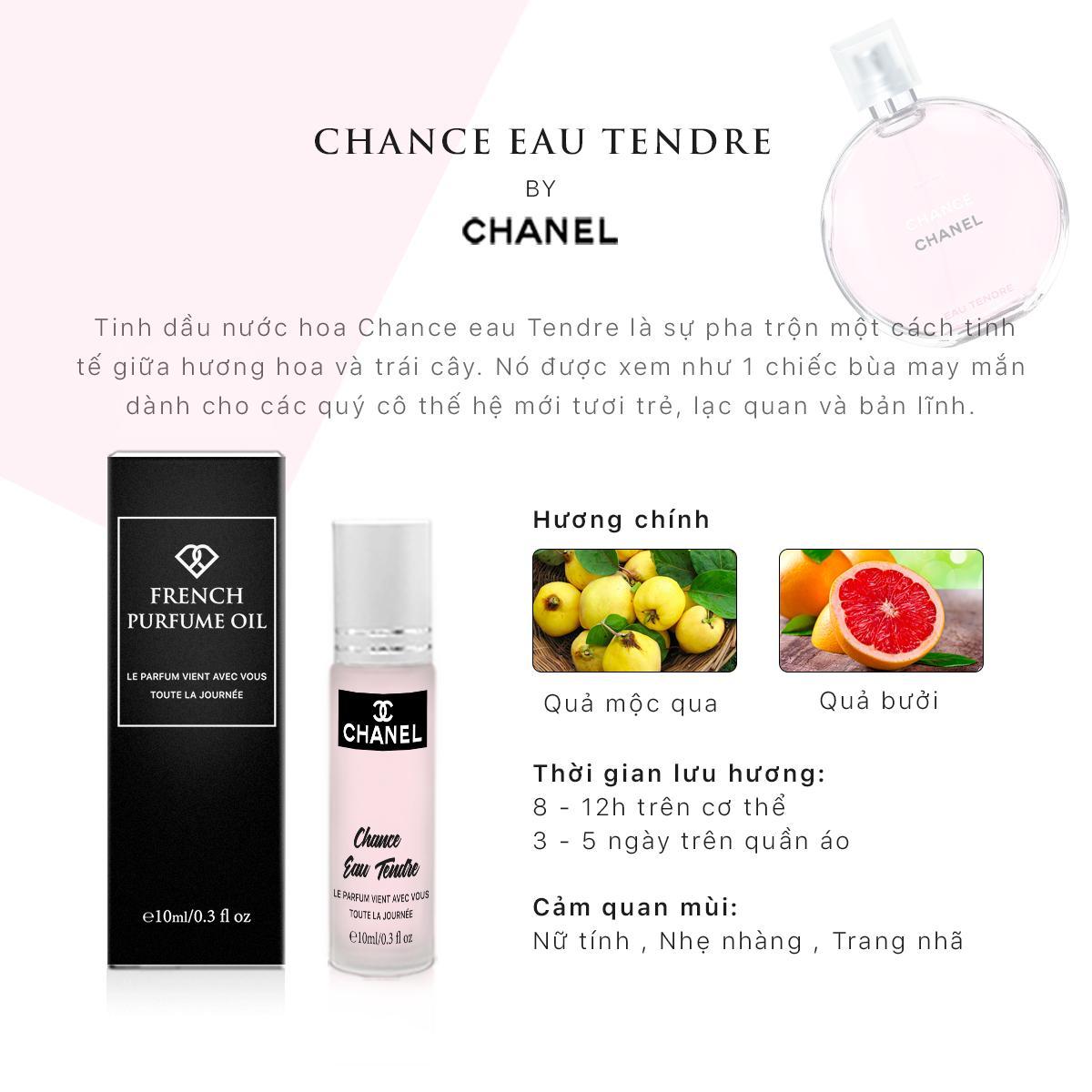 [NHẬP MÃ PINGLEHE2018 GIẢM THÊM] -  Tinh dầu nước hoa Chance Eau Tendre