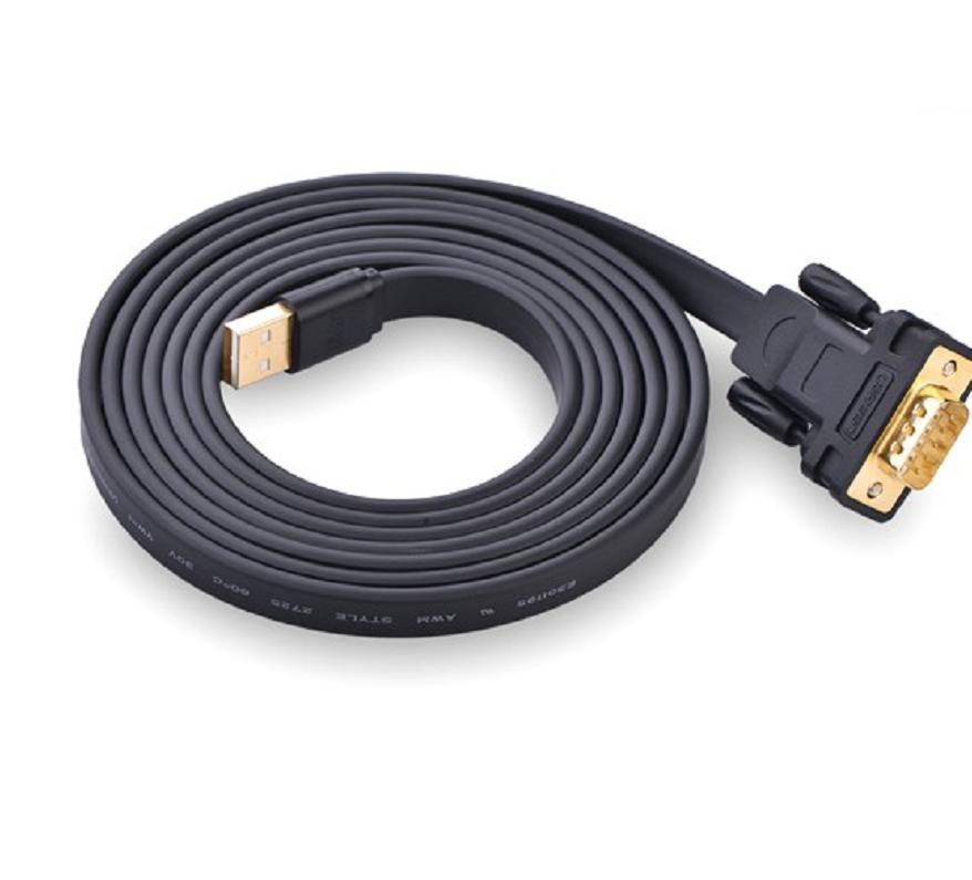 Cáp chuyển đổi USB to com 2M Ugreen 20218 (Đen)