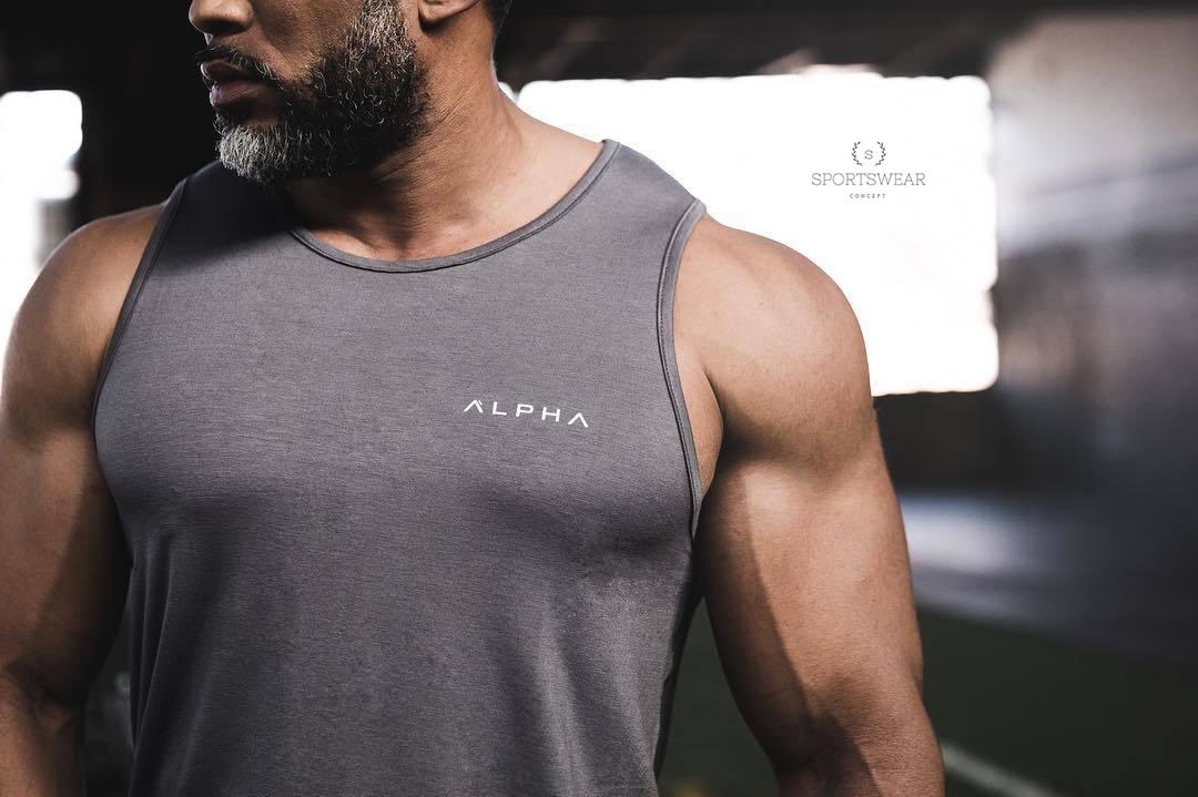 Áo ba lỗ tập gym nam alpha Ver2
