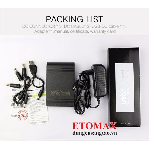 Nguồn dự phòng UPS mini 3in1 5V/9V/12V 1A