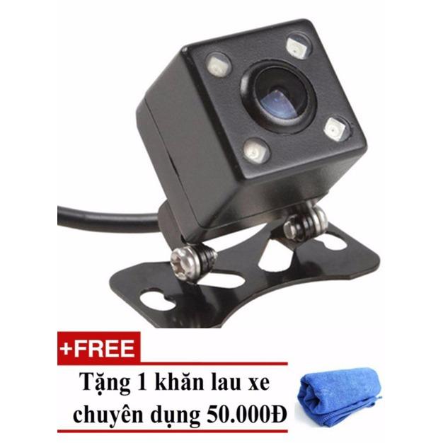 camera an ninh, camera lùi cao cấp, camera lùi giá rẻ,mua camera lùi ở đâu, giá camera  - Camera lùi 4 LED vuông, Chống nước, Góc quay 170 độ, siêu nét, Giá Siêu Rẻ - TẶNG KHĂN LAU XE CAO CẤP TP2019