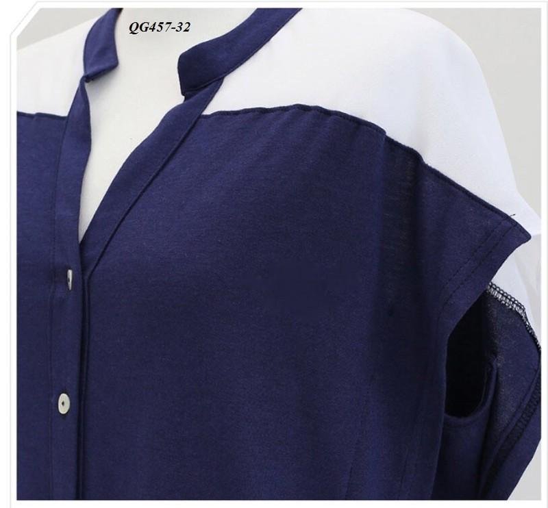 ÁO KIỂU CÁNH DƠI PHỐI MÀU - SIZE S-6XL