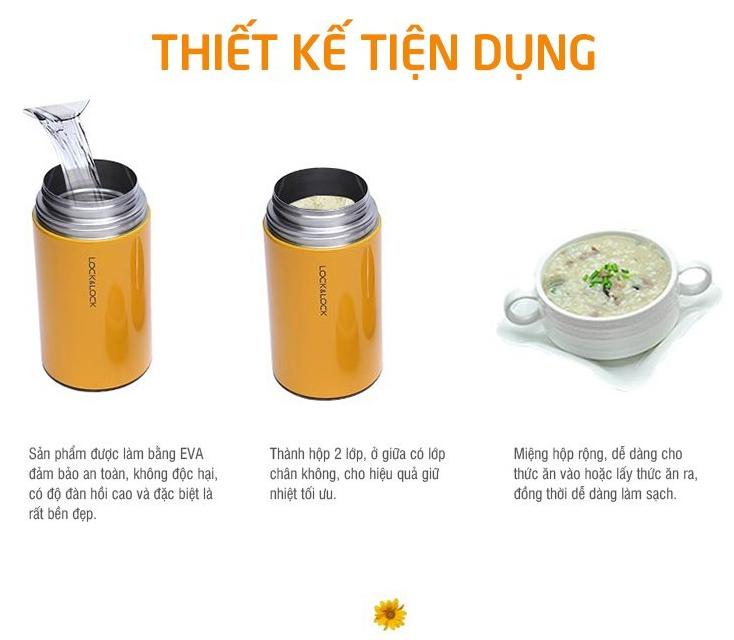 Hộp ủ cháo Column Food Jar Lock&Lock LHC8022 (750ml)
