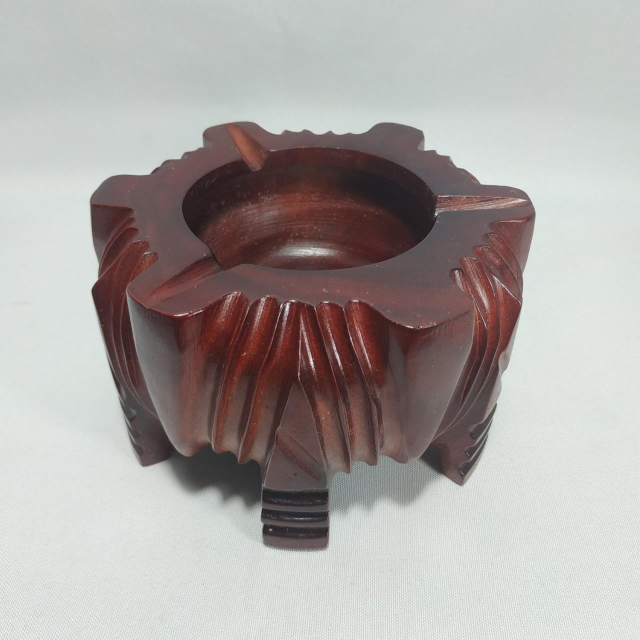 Gạt tàn thuốc hình GỐC CÂY size 12cm gỗ hương chuẩn Nguyên khối siêu đẹp