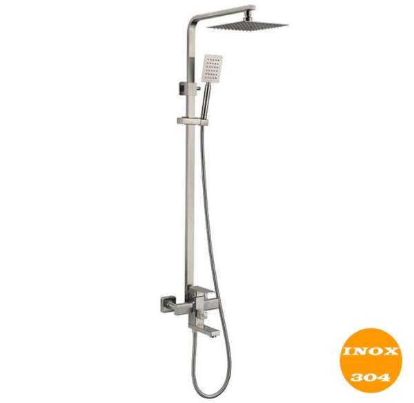 BỘ CÂY SEN TẮM NÓNG LẠNH VUÔNG INOX 304 CAO CẤP