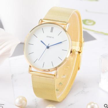 [HCM]Đồng hồ nam geneve dây vàng hợp kim( váng ánh kim)