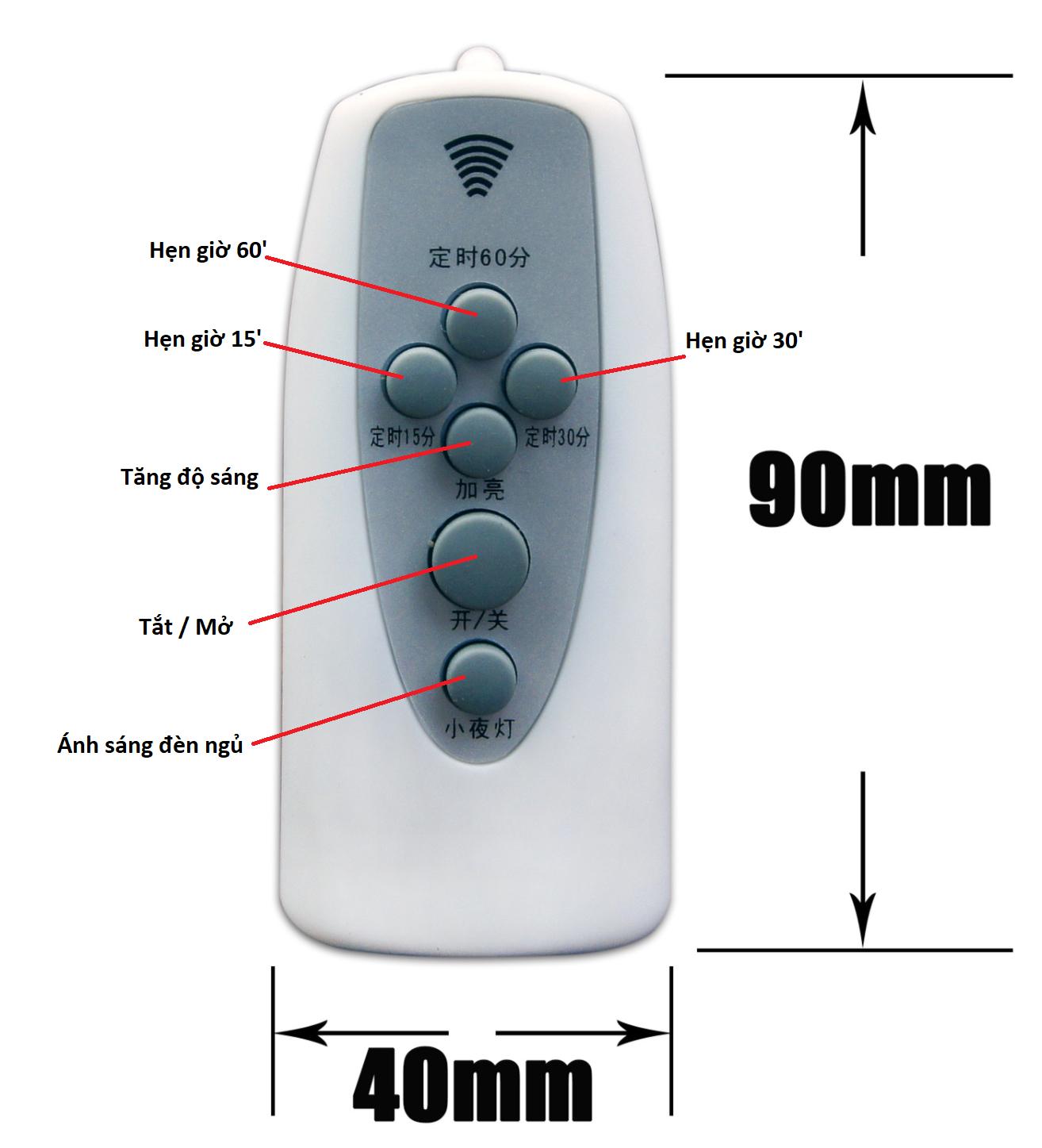 ĐUI ĐÈN ĐIỀU KHIỂN TỪ XA GG24