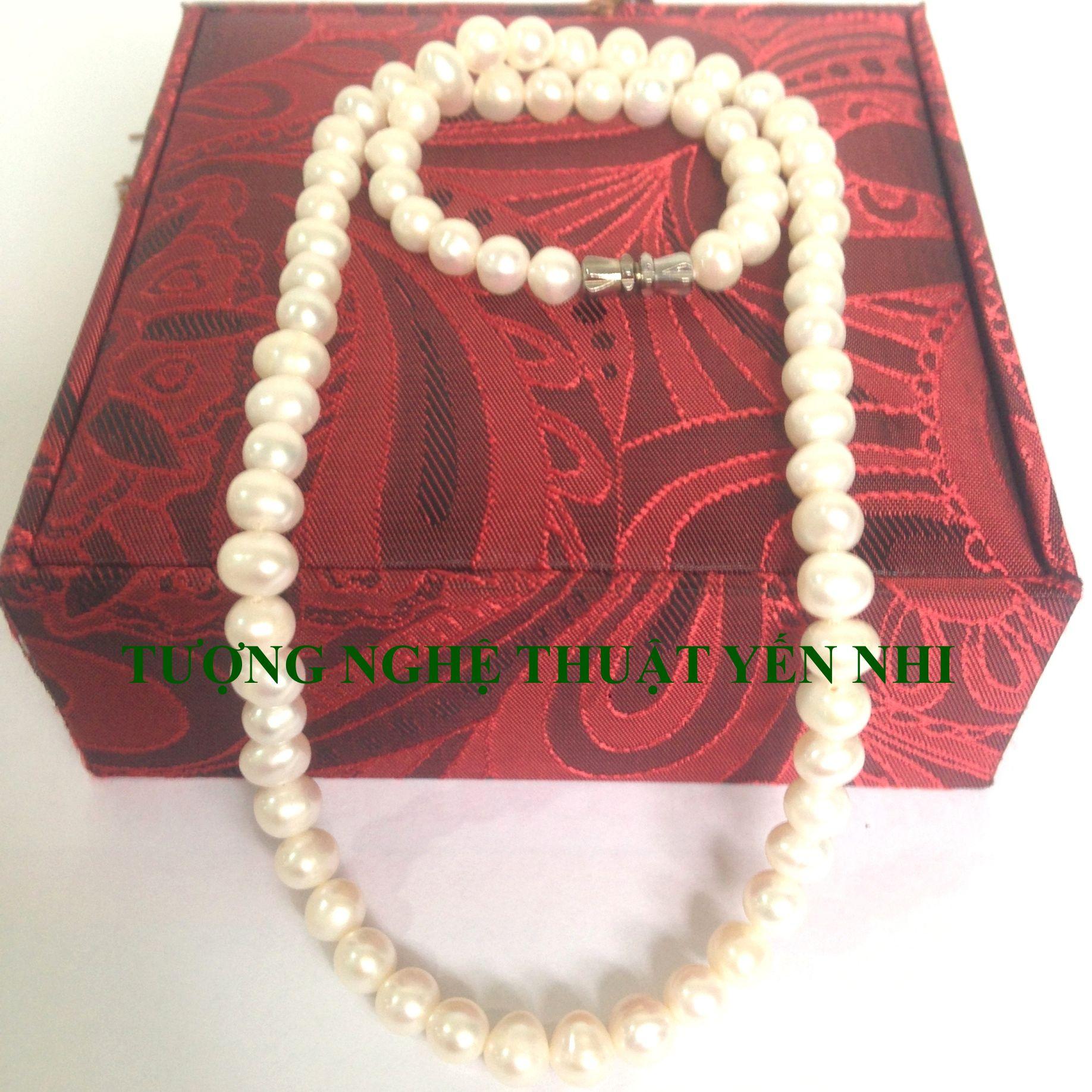 Dây chuyền Ngọc Trai thật tự nhiên, chưa xử lý hạt 7mm