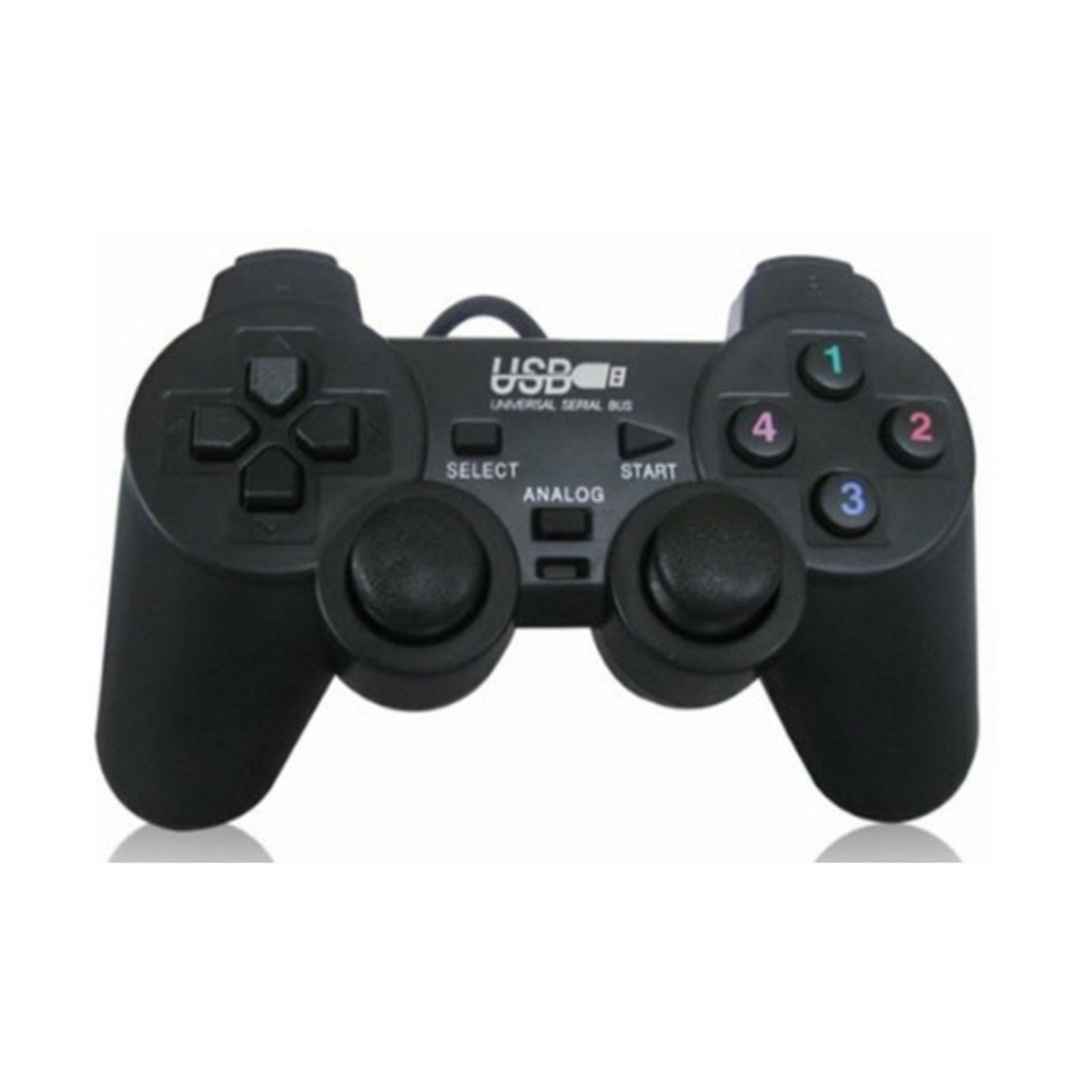 Tay cầm chơi game có dây đơn rung (Đen)