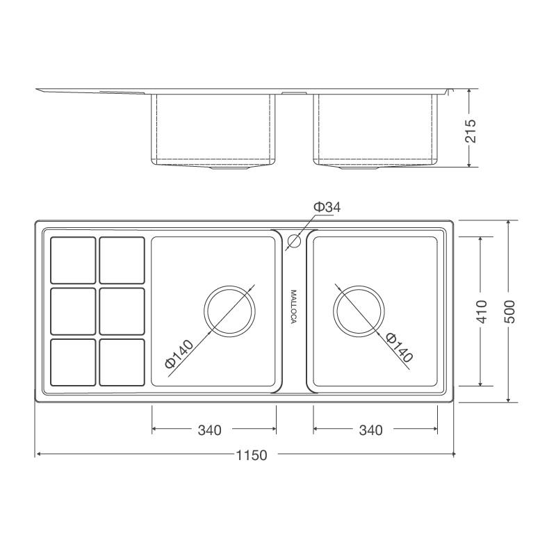 Chậu Rửa Chén MS 8815L