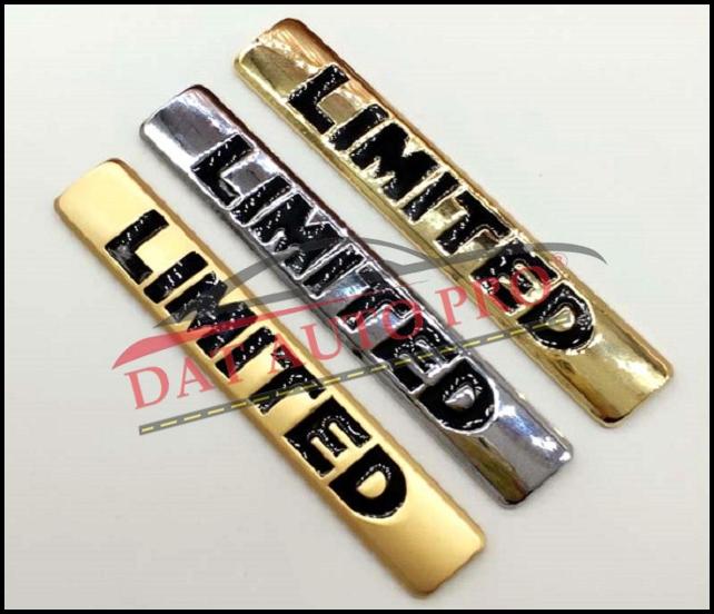 Tem Nổi  3D kim loại Limited màu crom.
