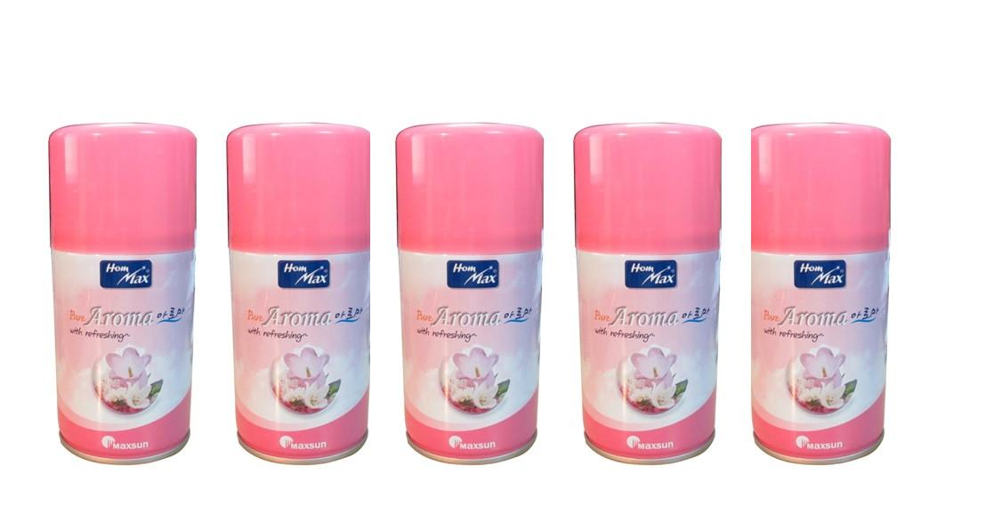 Combo 5 bình xịt thơm phòng Aroma Nắp hồng Hàn Quốc