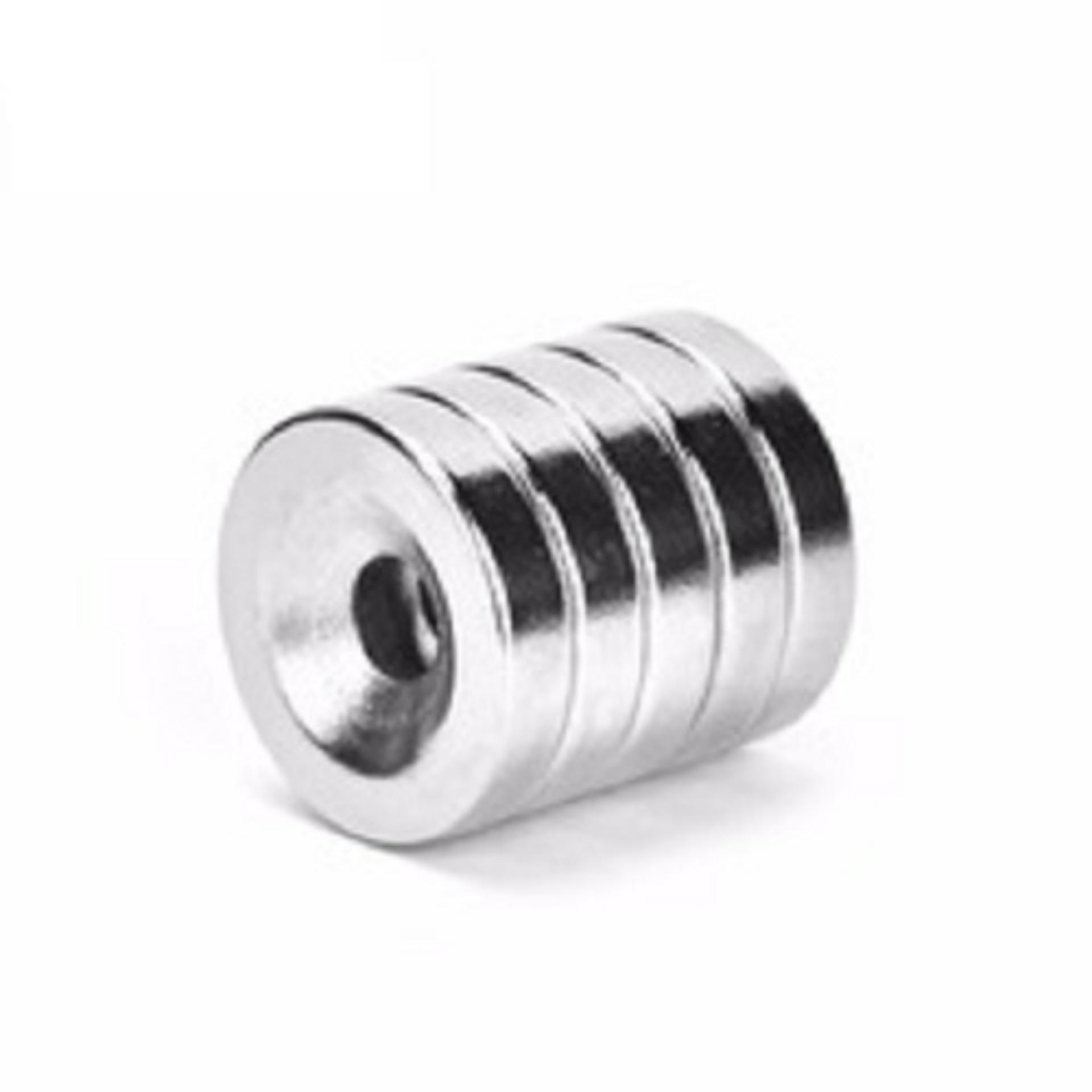 Bộ 2 Viên Nam Châm Đất Hiếm 15x3mm Lỗ 4mm