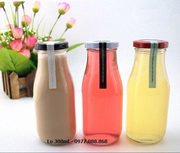 Combo 10 lọ thủy tinh đựng sữa 300ml nắp thiếc