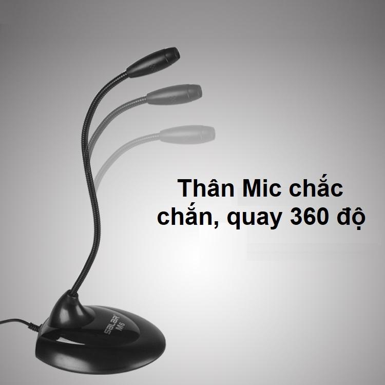 Mic Karaoke máy tính M6 - Micro cho máy tính cổng 3.5mm