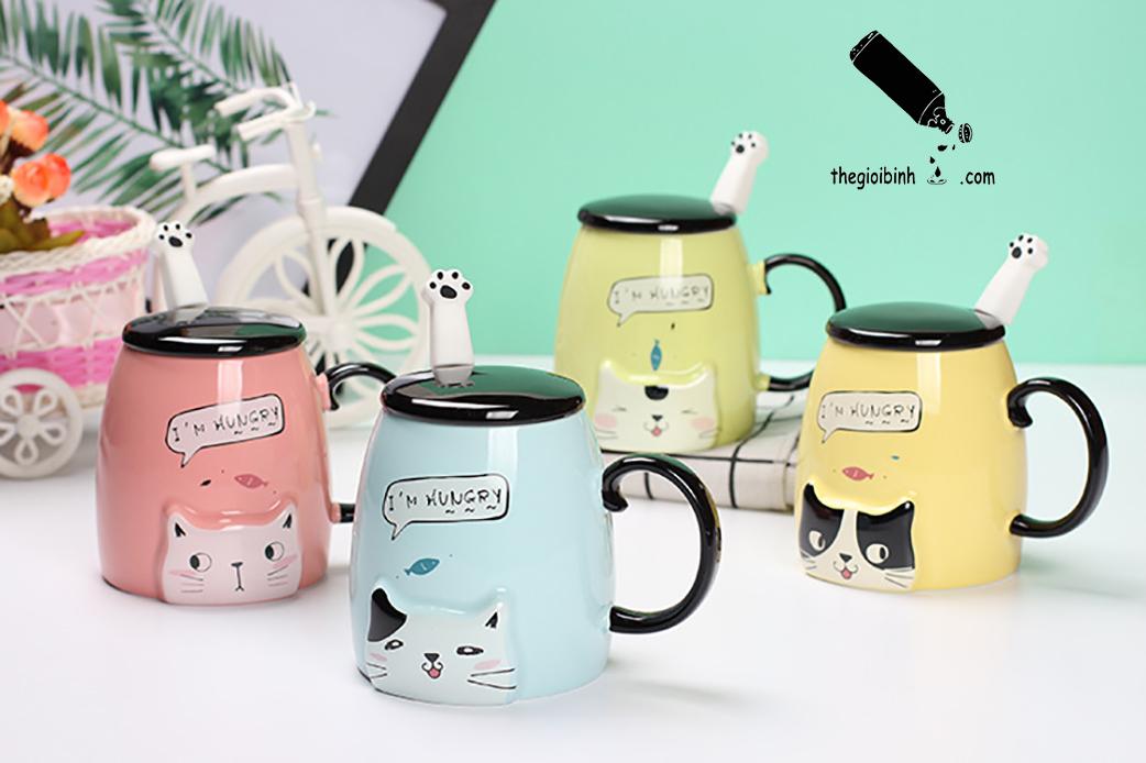 Ly Cốc Sứ Quai Cầm Kitty C10