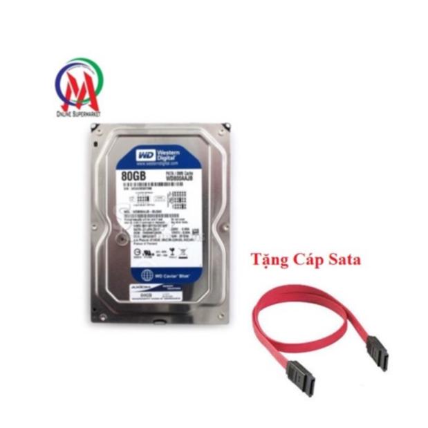 [HCM][Bảo hành 12 tháng] Ổ cứng máy PC 80GB WD tặng kèm cáp Sata