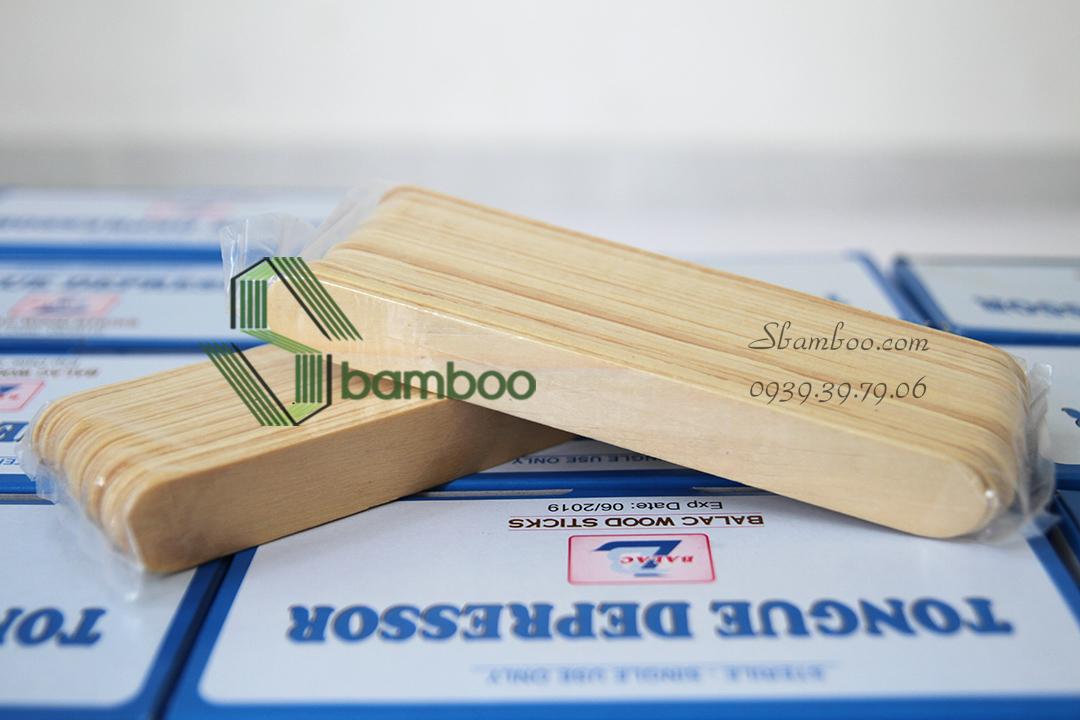 [HCM]Hộp que đè lưỡi gỗ 100 que Sbamboo