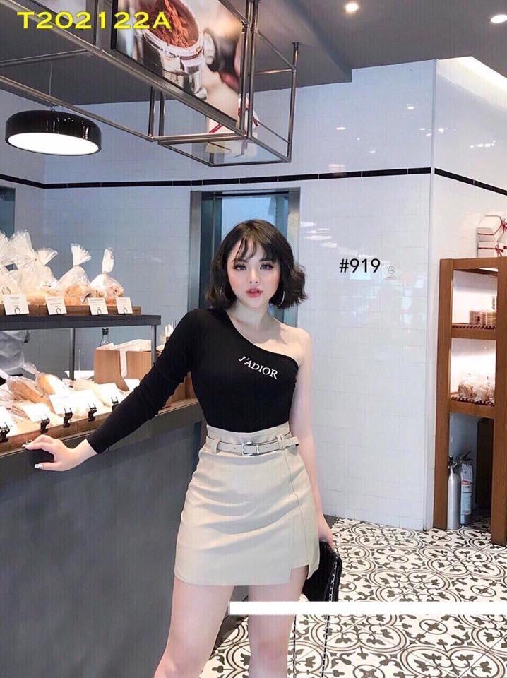 Áo Thun body lệch vai