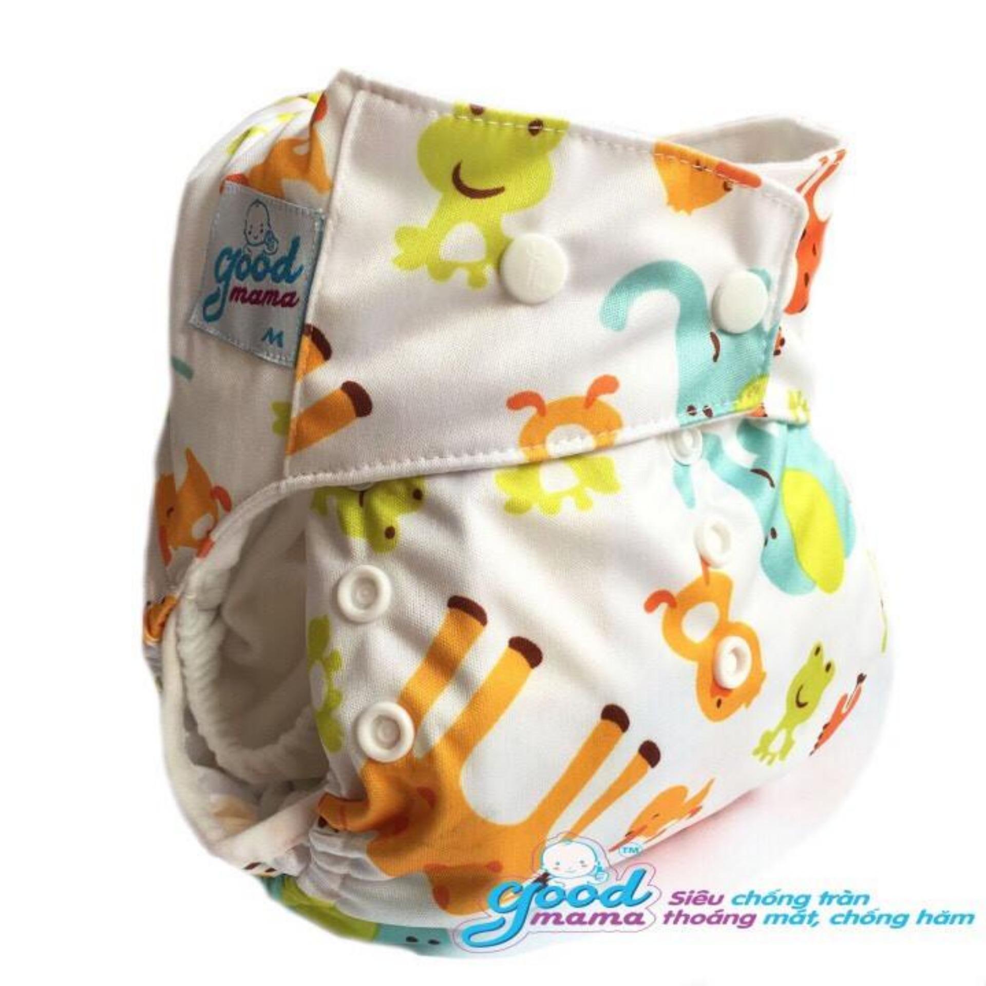 Combo 2 bộ Bỉm vải Goodmama siêu chống tràn ban đêm dành cho bé 3-13kg size M