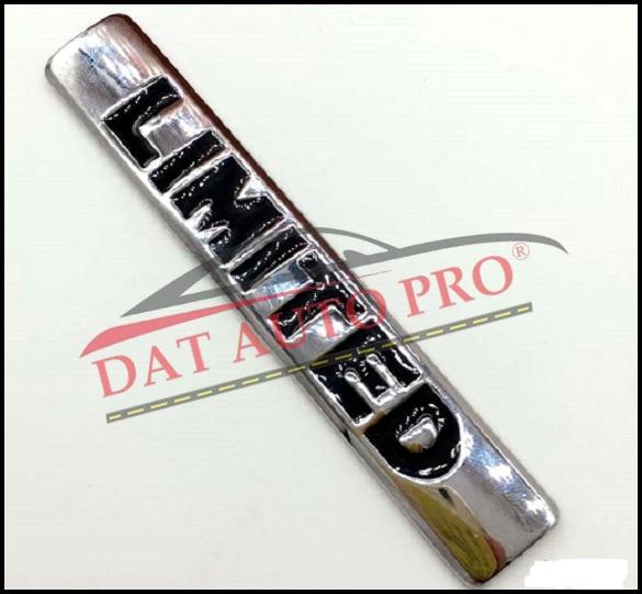 Tem Nổi 3D kim loại Limited màu crom.
