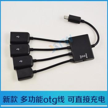 Dây chuyển OTG của micro usb chia 3 cổng vào
