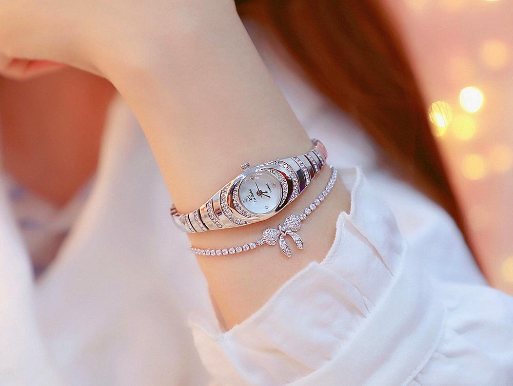 Đồng hồ nữ tính dây đính đá không gỉ Bee Sister 06 (full hộp đẹp)(Cập nhật 2019)