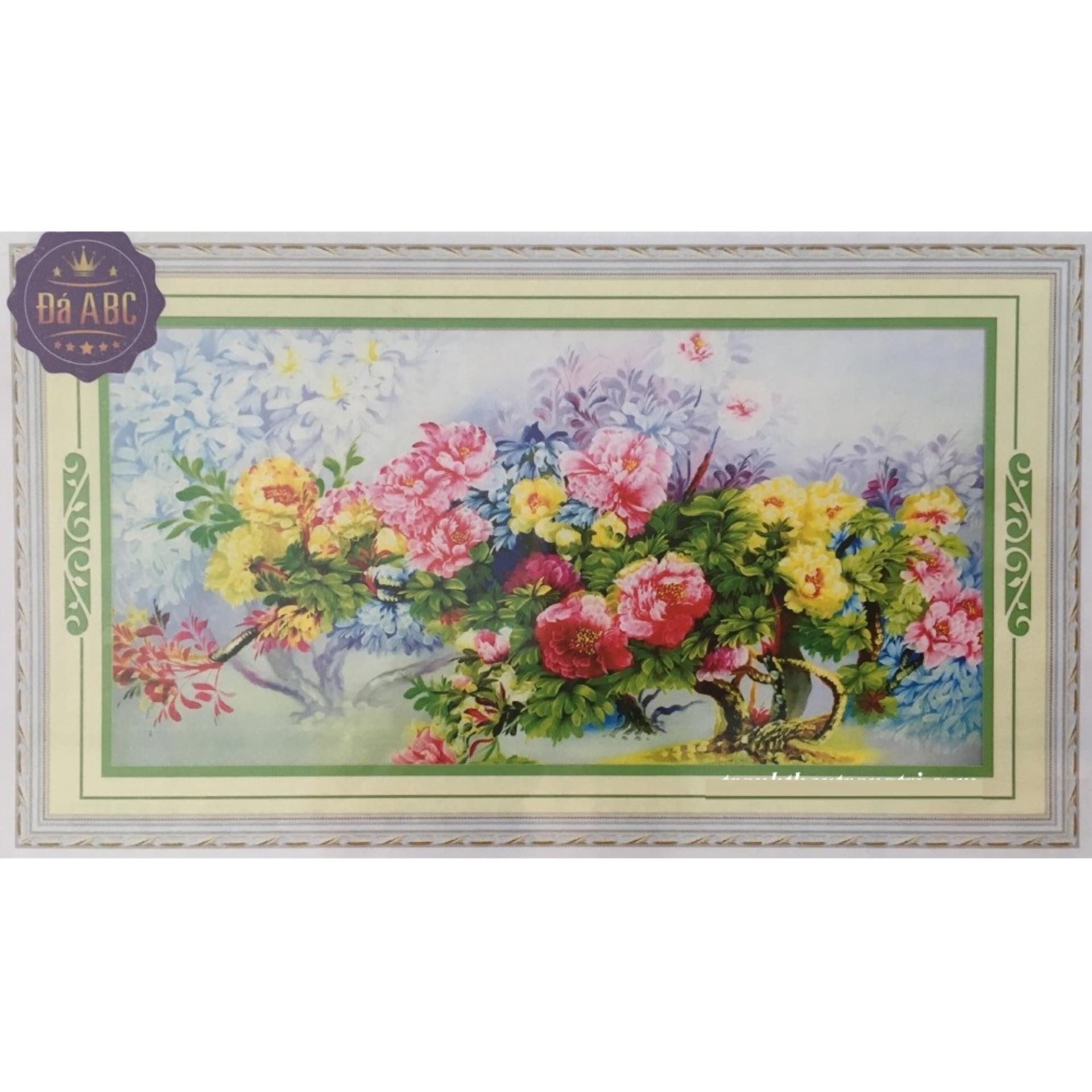 88568-tranh đá hoa mẫu đơn khoe sắc - 92.50