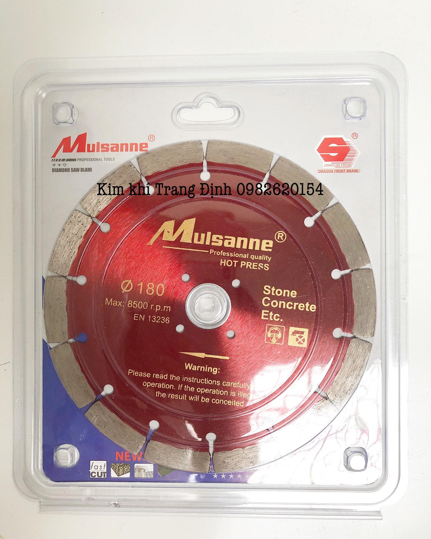 Lưỡi Cắt Bê Tông MULSANNE 180mm (Cắt Khô) Siêu Bền
