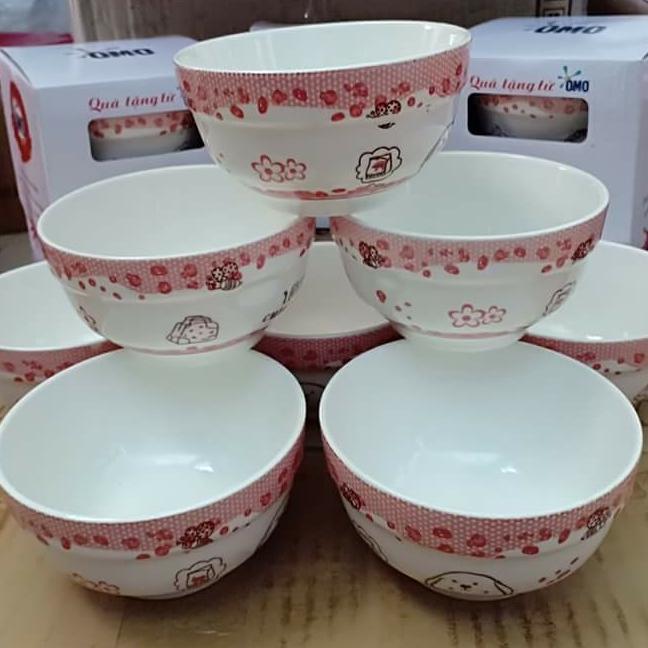 Set 10 chén sứ hoa văn ngộ nghĩnh