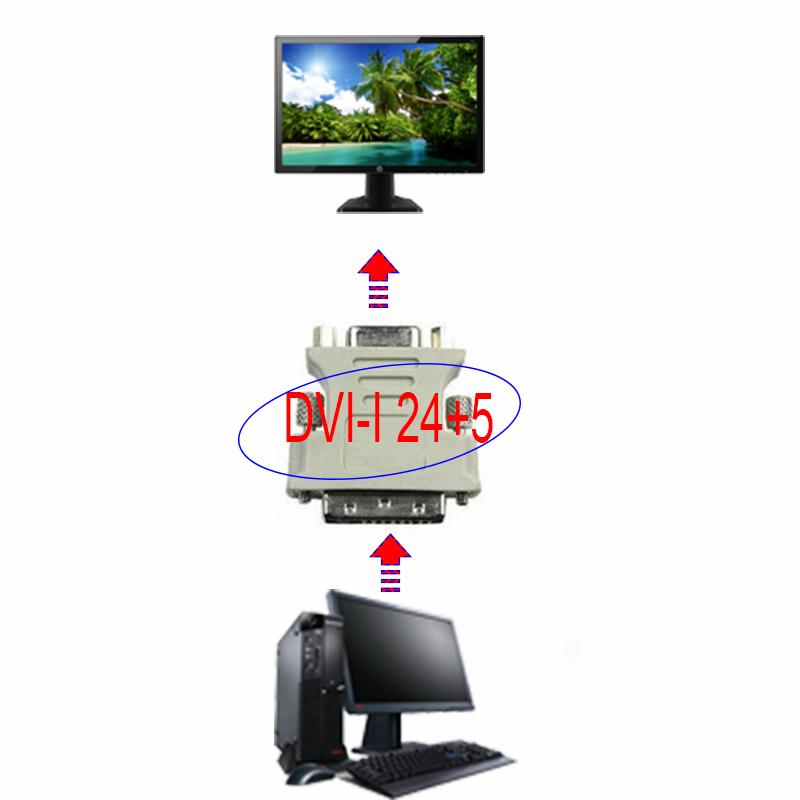 [HCM]Đầu chuyển đổi DVI-I 24+5 ra VGA (chuyển tín hiệu từ VGA card màn hình DVI ra LCD)