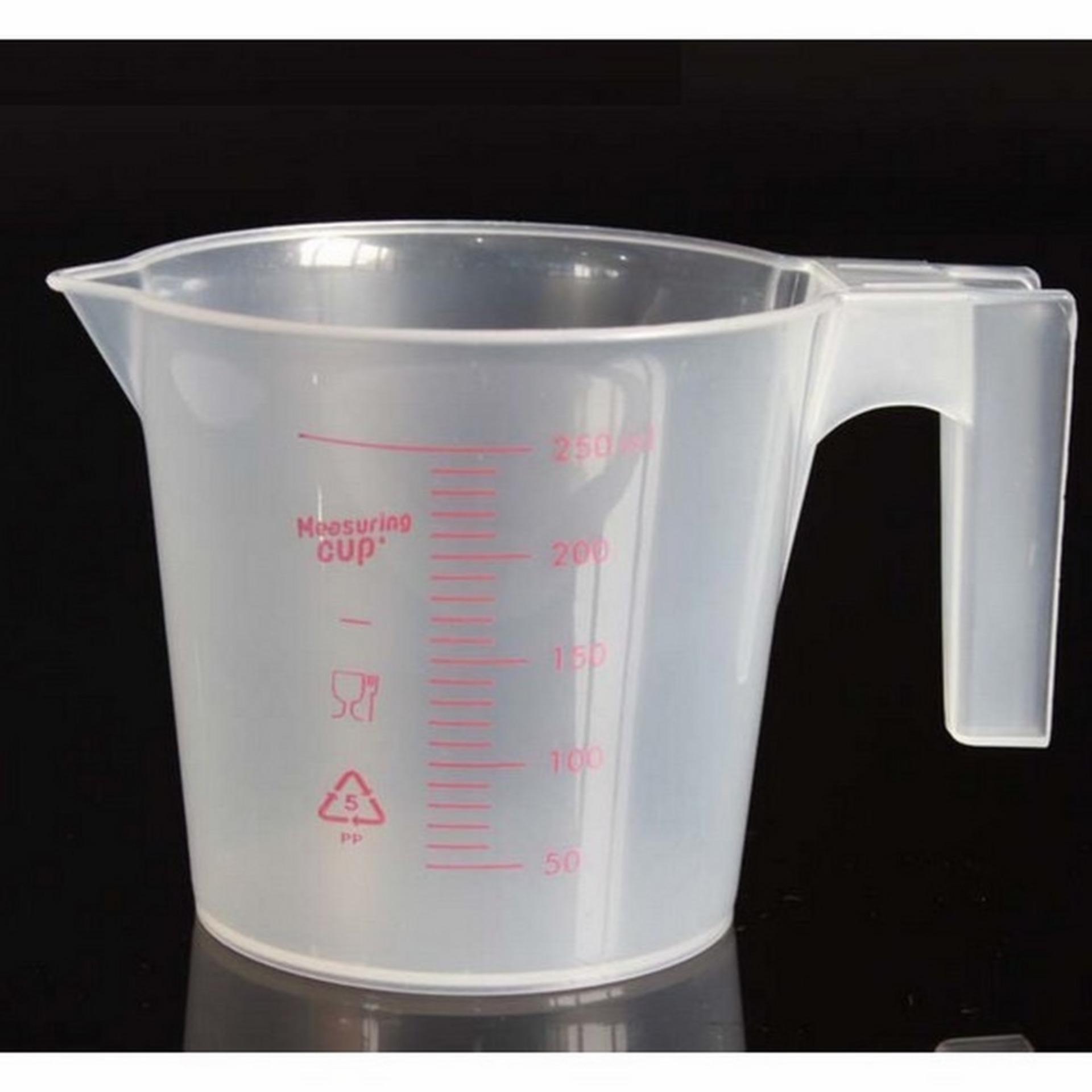 Cốc đo nhựa chữ đỏ 250ml