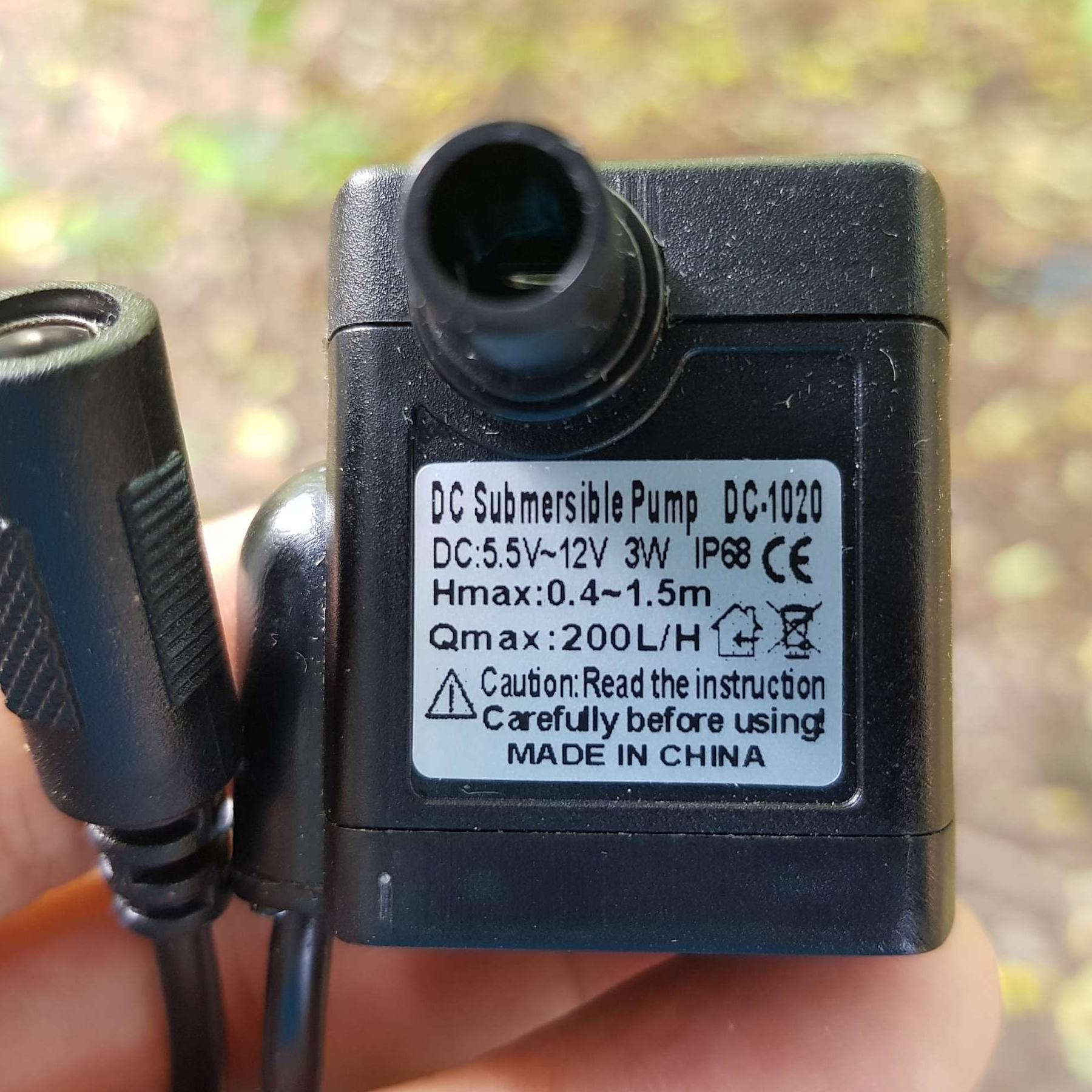 Máy bơm nước mini 3W không chổi than dùng điện DC 12v