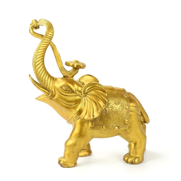 Tượng linh vật phong thủy con Voi bằng đồng thau