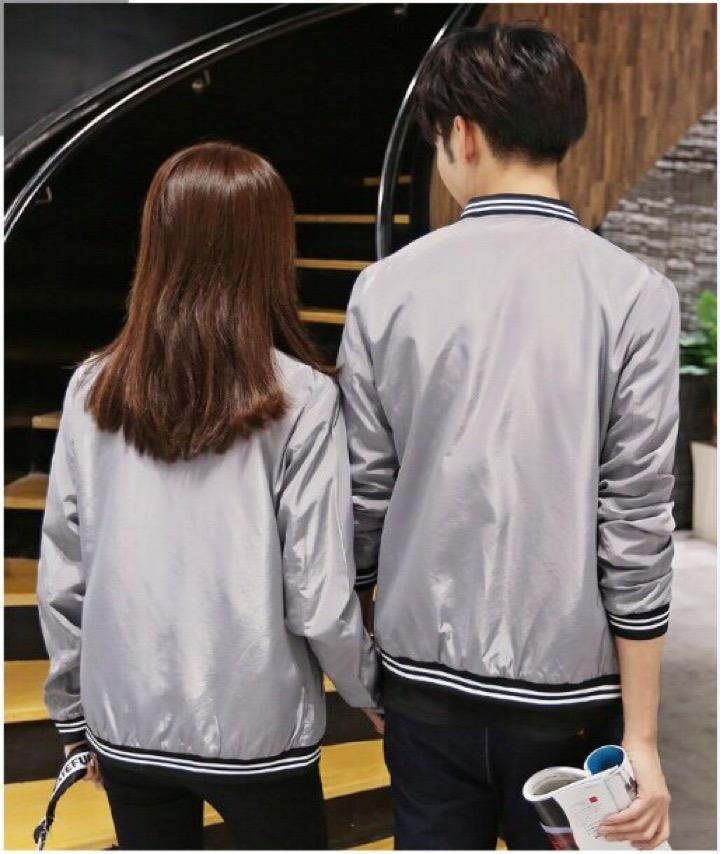 [HCM]Áo Khoác Dù Bomber Nam Nữ Xám Cao Cấp - CA4