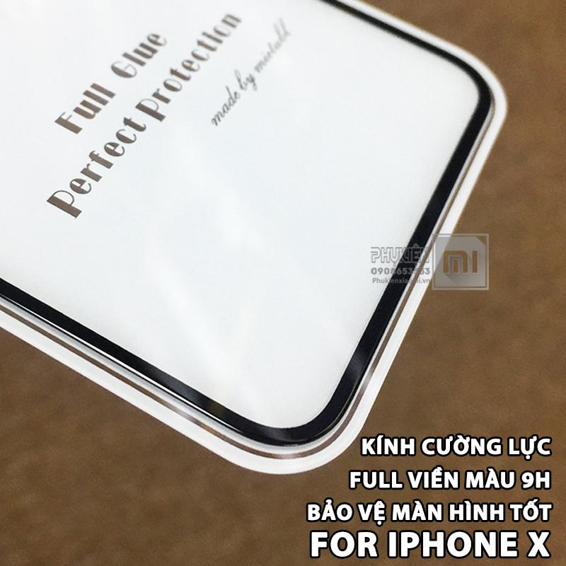 Kính cường lực FULL 9H dành cho máy Iphone X - Đen