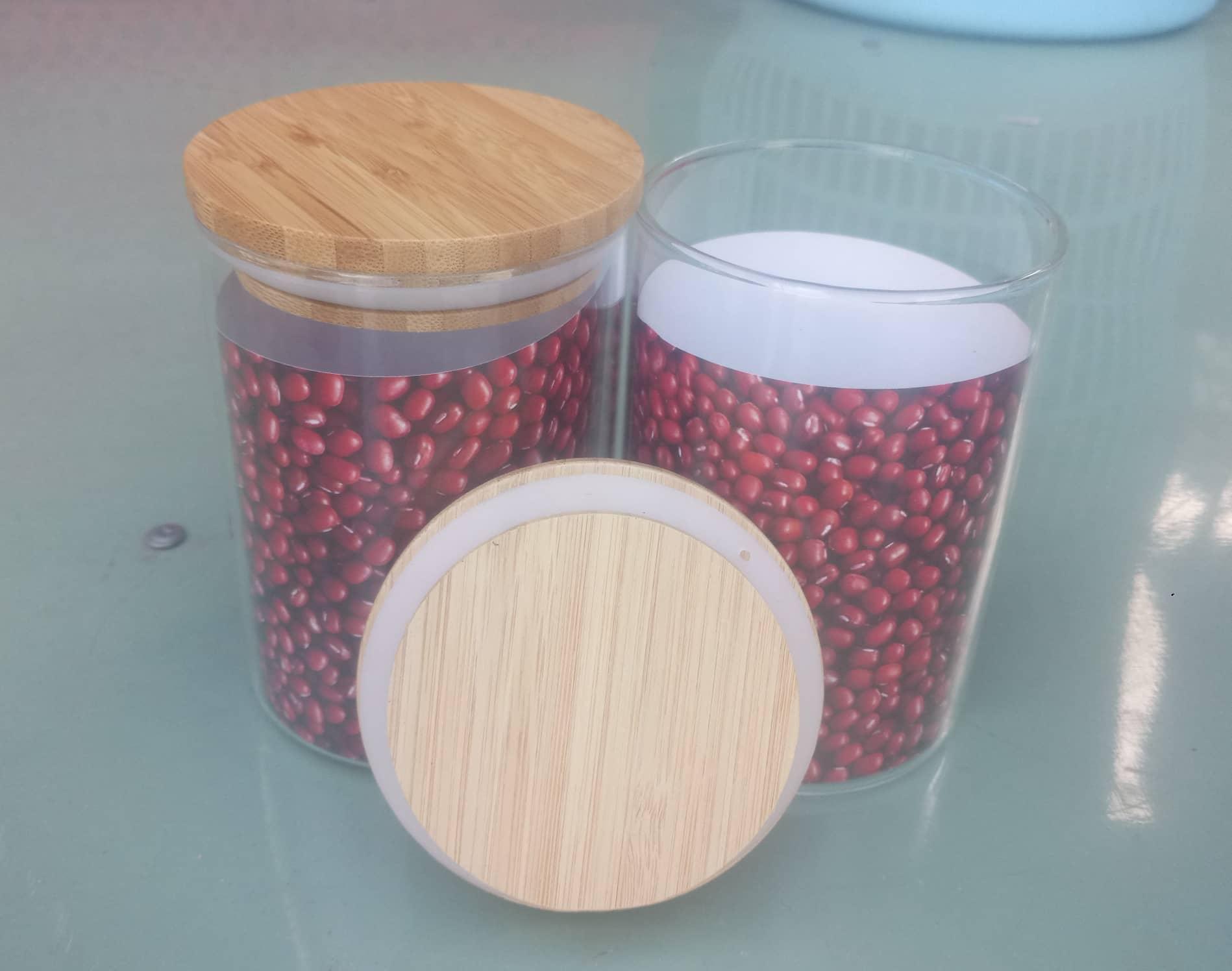 Hũ thủy tinh nắp gỗ cao cấp Ocean - 1 lít