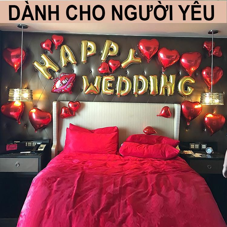 Bộ chữ happy wedding