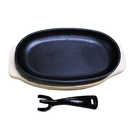 Chảo gang chống dính oval đa năng cỡ trung