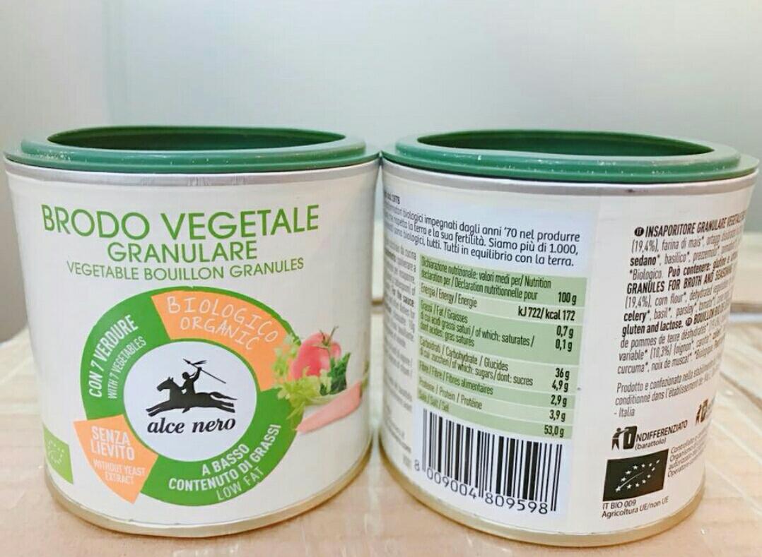 Hạt nêm rau củ hữu cơ Alce Nero 120g