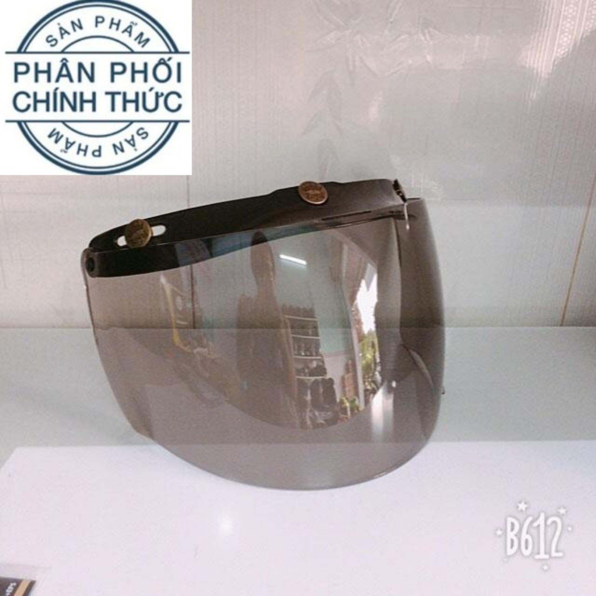 [HCM]Kính chắn gió (Kính bấm) Royal cho nón bảo hiểm 3/4 (Khói trà)