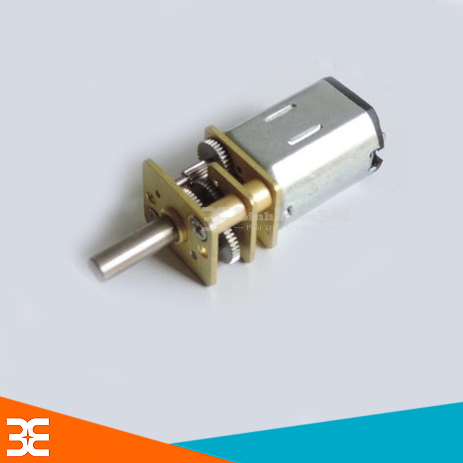 Động cơ giảm tốc ja12-n20 mini tỉ số truyền 1:100 3-12vdc 60-240rpm