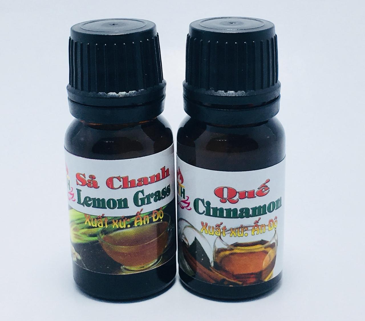 COMBO 2 TINH DẦU XÔNG PHÒNG 10ML: SẢ CHANH, QUẾ