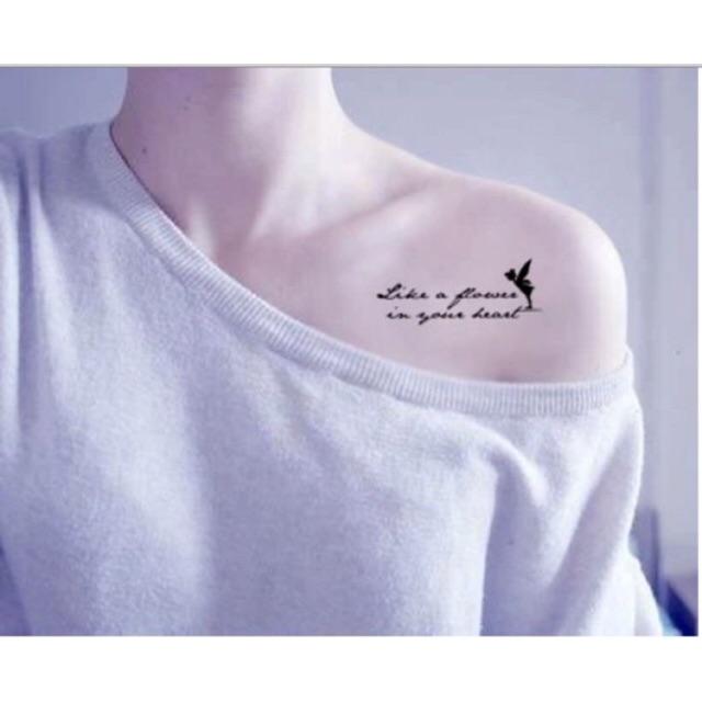 [HCM]Combo 6 tấm hình xăm dán chữ và nàng tiên 10x6cm- mua 2 combo tặng bắp tay mini 10x20cm