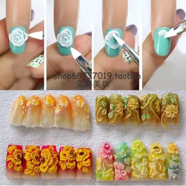 Set 12 màu gel đắp hoa nổi 4D không dùng lưu huỳnh