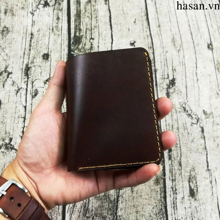 [HCM]Ví da nam mini handmade da bò cao cấp